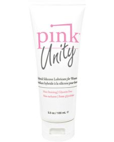 Pink unity silicone/water based hybrid lubricant - 3.3 oz tube