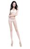 Blancho SE-6661-BEIGE Special Seamless Open Crotch Stockings - Beige - Medium