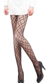 Blancho LZSA009-1 Sexy Black Sheer Checkered Stocking