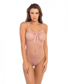 Rene Rofe Undone See Through Bodysuit Rose O/S