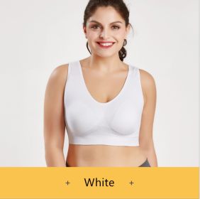 Sports Bra No Steel Ring Chest Wrap No Trace Female Underwear Beauty Yoga Back Shockproof (Option: White-S)