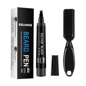 Waterproof Sweat-proof Beard Pen Without Makeup Removal (Color: Black)