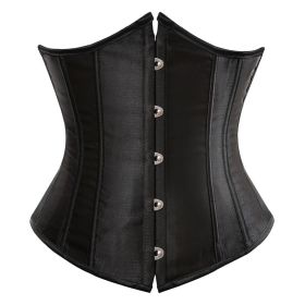 SEXY Gothic Underbust Corset and Waist cincher Bustiers Top Workout Shape Body Belt Plus size Lingerie S-6XL (Color: Black, size: 4XL)