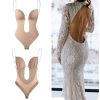 Women Plunging Deep V-neck Body Shaper Strapless Backless Shapewear