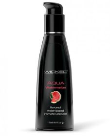 Wicked Aqua Flavored Lubricant Watermelon 4oz (SKU: TCN-WS90424)