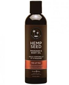 Earthly Body Hemp Massage Oil Isle Of You 8oz (SKU: TCN-EBI-MAS052)