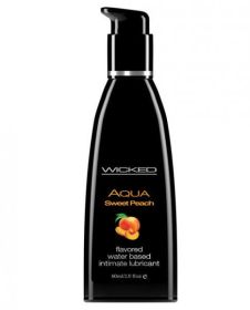 Wicked Aqua Sweet Peach Flavored Lubricant 2oz (SKU: TCN-WS90382)