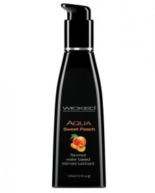 Wicked Aqua Sweet Peach Flavored Lubricant 4oz (SKU: TCN-WS90384)