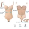 Backless Body Shaper For Women Push Up Bra Low Back Thong Bodysuit