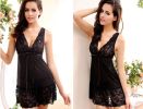 Women Sexy Nightwear S~XXL Lace Nightgown Sleepwear Dress G-String Sexy Lingerie Robe