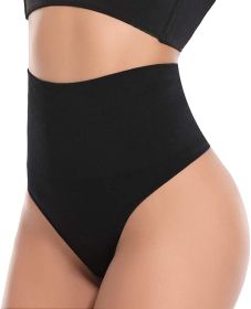 Belly Contracting Underwear Women's Strong Waist Shaping Hip Lift Shaping Pants (Option: Black-XXL)